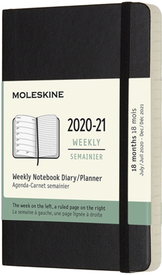 Moleskine 18 Months Weekly Note Calendar Soft Cover Pocket 2020/2021