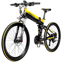 Lixada 500W 26 Inch Bicicleta Eléctrica Plegable con Asistencia Eléctrica, Bicicleta Eléctrica, 40 km/h, Velocidad Máxima, Rango de 75 a 100 km en oferta