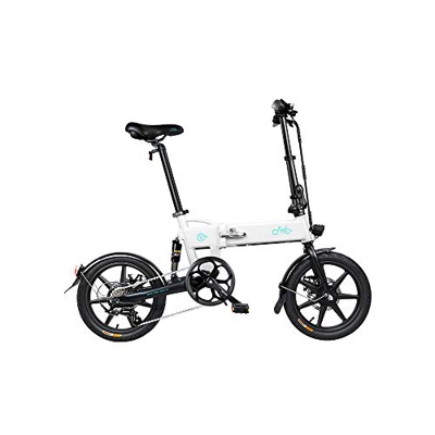 Fangteke Bicicleta eléctrica Plegable Bici electrica Urbana para Adulto, FIIDO D2S, Motor de 250 vatios, Cambio de 6 velocidades, Neumáticos de 16 Pul