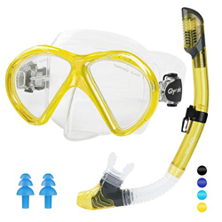 Glymnis Gafas de Buceo Gafas Snorkel Seco Completo Kit de Snorkel Máscara de Buceo y Snorkel Seco Set Máscara Set de Snorkel Profesional para Adultos  características