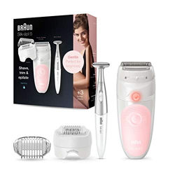 Braun Silk-épil 5 5-820 Depiladora mujer eléctrica, depilación suave para principiantes, cabezal de rasurado y recorte, pinzas micro-grip, blanco/rosa características