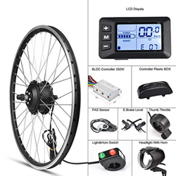 48V 36V 350W Kit de conversión de bicicleta eléctrica Delantero/trasero Motor de cubo de rueda de 20" 26" Controlador BLDC con controlador de pantalla precio