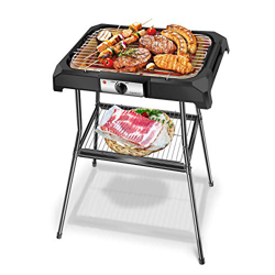 Aigostar Lava Pro - Barbacoa eléctrica con patas, Grill, 2000W, bandeja recoge grasa extraíble, uso con agua: evita los humos, uso en exteriores e int precio