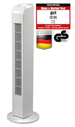 Jung TV01 Ventilador de torre silencioso, máx. 57 dB, 78 cm, bajo consumo de 0,05 kW/h, blanco en oferta