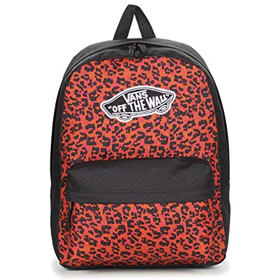 Mochila Vans Realm Wild Leopard de Color Leopardo roja y Negra