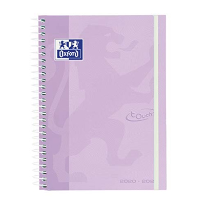 Agenda Escolar 2020/2021 Oxford School Soft Touch Semana Vista. 15x21 cm. Castellano. Color Malva.