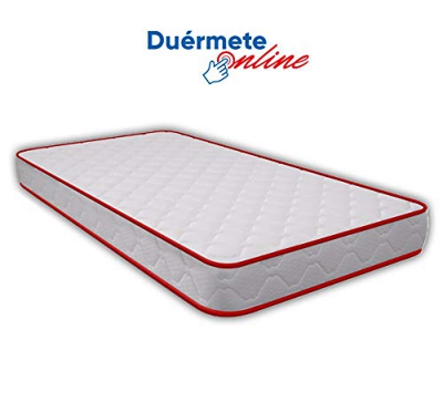 Duérmete Online - Colchón Juvenil Vale Reversible Eliocel Grosor 15cm con Doble Cara (Invierno/Verano) Fabricado en España, Muy Transpirable, 90x190