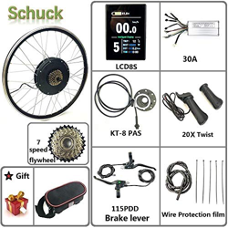 Schuck Bicicleta eléctrica de Rueda Trasera 48V 1000W 20"/ 24" / 26"/ 27.5" / 28"/ 700C con Motor de Cubo Trasero sin escobillas, Pantalla LCD8S Kit c características