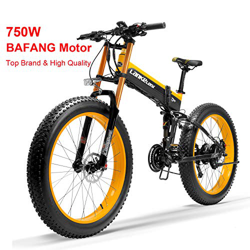 T750Plus bicicleta de eléctrica, bicicleta de nieve con sensor de asistencia a pedales de 5 niveles, batería de ion de litio de 48V 14.5Ah, mejorada a precio