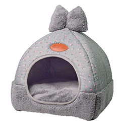 TianBin Moda Plegable Nido de Mascotas Otoño e Invierno Cerrado Perrera Hay un Arco en Top (Gris#1, L) precio