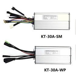 Brands Bicicleta eléctrica RICETOO 36 / 48V Kunteng KT-30A Controlador 12 Mosfets para Motor 750 / 1000W SM/Conector Impermeable E-Bike (30A WP sin lu en oferta