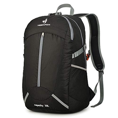 NEEKFOX Mochila de Senderismo Ligera Plegable 30L Viaje Día de Escalada Pack para Hombre Mujer, Peso Ligero Compacta Resistente al Agua Mochila para D