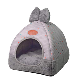 TianBin Moda Plegable Nido de Mascotas Otoño e Invierno Cerrado Perrera Hay un Arco en Top (Gris#2, M) en oferta