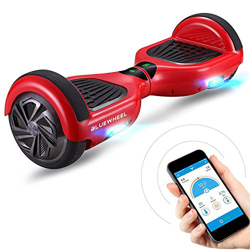 Bluewheel HX310s Patin eléctrico con Sistema de Seguridad para niños a través de App, Altavoz Bluetooth y Luces LED, 2 Motores de 700W, Patinete Scoot en oferta