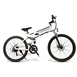 Coolautoparts Bicicleta Eléctrica Plegable 350W/500W Bicicleta de Montaña e-Bike 26 Pulgadas Aluminio 48V 10AH Batería de Litio Shimano 21 Velocidades en oferta