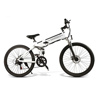 Coolautoparts Bicicleta Eléctrica Plegable 350W/500W Bicicleta de Montaña e-Bike 26 Pulgadas Aluminio 48V 10AH Batería de Litio Shimano 21 Velocidades