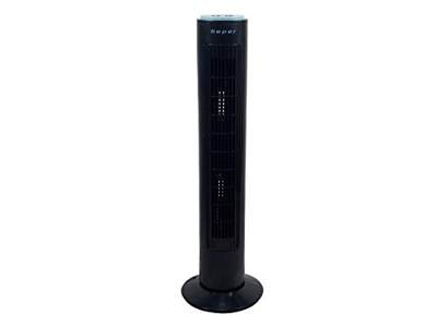 BEPER P206VEN300 P206VEN300-Ventilador de Torreta Oscilante, 3 Velocidades, Ahorro de Espacio, Silencioso, Altura 72 cm, Black Tower Fan, 40 W, Negro 