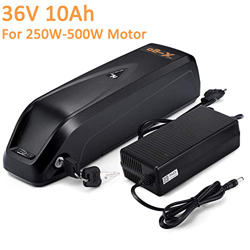 X-go Ebike Batería 48V/36V Li-Ion Batería para Bicicleta Eléctrica Scooter Tricyle Eléctrico con Cargador, Compatible con Motor 250W 350W 500W 700W 10 características