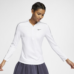 NikeCourt Dri-FIT Camiseta de tenis de manga larga con media cremallera - Mujer - Blanco precio