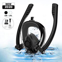 Máscara de Buceo, Máscara Snorkel para Buceo 180 ° tecnología panoránica, la Máscara de Snorkel de cámara Instalable para Adultos/Jóvenes/Niños,Adecua características