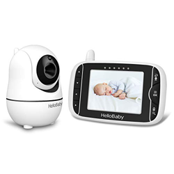 HelloBaby HB66 Vigilabebés Video Baby Monitor con Modo VOX Cámara Remota Pan-Tilt-Zoom 3.2 Pulgadas Pantalla LCD en color Infrarrojo Visión Nocturna M características