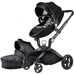 Cochecito de Bebe Hot Mom Cochecito y Sillas de paseo 3 en 1 con silla y el capazo, 2020 estilo de vida F22 asiento de carro extra comprable - Black precio