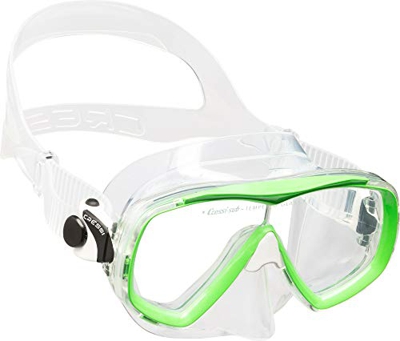 Cressi Estrella Jr Mask Gafas de Snorkeling, Unisex niños, Transparente/Verde(Lima), 7-13 años