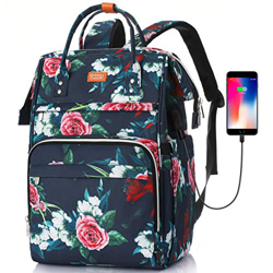 RJEU Mochila Mujer con Bolsillo RFID,Mochila Ligera Portatil 15,6 Pulgadas con Puerto de Carga USB para la Universidad/Escola/Negocios/Viajes(Flor) precio