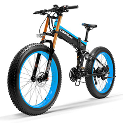 LANKELEISI Nueva T750Plus Bicicleta de eléctrica, Bicicleta de Nieve con Sensor de Asistencia a Pedales de 5 Niveles, batería de Ion de Litio de 48V 1 en oferta