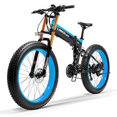 LANKELEISI Nueva T750Plus Bicicleta de eléctrica, Bicicleta de Nieve con Sensor de Asistencia a Pedales de 5 Niveles, batería de Ion de Litio de 48V 1