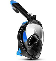 LALAYA Snorkel Mask 180 Degree Vision, Full Face Diving Mask Free Breathing Design Anti-Fog and Anti-Leak Technology with Sport Camera Mount for Adult características