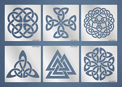 Aleks Melnyk Stencil - Sacred Geometry, Celtic Knot (Conjunto Nudo celta # 1)