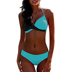 CheChury Bikinis Mujer 2020 Push Up Halter Bikini Traje de baño Acolchado Bra Tops y Braguitas Bikini Sets Talla Grande Bañador Vacaciones características