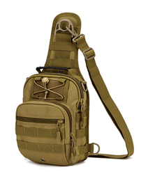 Yakmoo Mochila de Asalto Impermeable Estilo Militar Táctico de Nylon Bolsa de Bandolera Bolso Cruzado Bolsa de Mano al Aire Libre Marrón características