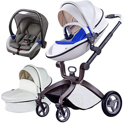 Cochecito de Bebe Hot Mom Cochecito y Sillas de paseo 3 en 1 sistema de viaje con silla y el capazo Asiento de coche, 2020 estilo de vida F22 asiento 