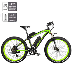 Nbrand 26" Bicicleta eléctrica Bicicleta de Nieve Fat Bike, Bicicleta montaña de 26 * 4.0 Fat Tire, Horquilla de suspensión bloqueable, 3 Modos de con en oferta