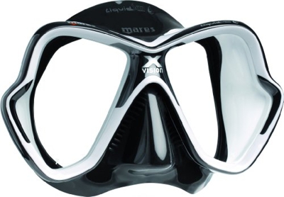 Mares X-Vision LiquidSkin - Máscara de buceo, schwarz/weiß/schwarz