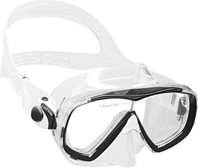 Cressi Estrella Mask Máscara de Buceo de Silicona Premium, Unisex-Adult, Transparent/Black, One Size