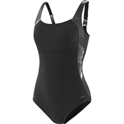 Speedo Lunalustre Printed 1 Piece Bañador, Mujer, Black/White, 36 en oferta