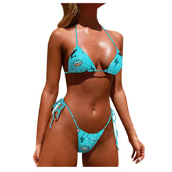 Sylar Bikinis Mujer 2020 Brasileños Push Up Sexy Tie-Dye Cuello Hálter Conjunto de Bikini con Relleno Ropa de Playa Traje de Baño Dos Piezas Tanga Bik en oferta