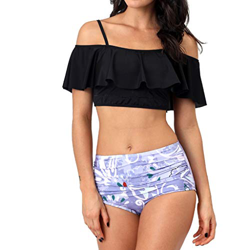 Berimaterry 2019 Mujer Sujetador para Mujer Sujetador con Relleno Floral Bikini Conjunto Traje de Baño Conjunto de Traje de baño Dividido en Bikini de precio