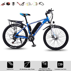 YXYBABA Bicicleta Eléctrica De Montaña 350W, Batería Batería Litio 36V 10Ah Bikes Bicicleta Eléctrica E-MTB 29", Micronew 24Vel, Frenos Hidráulicos,Az en oferta