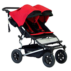 Mountain Buggy Duet Carrito gemelar 2Asiento(s) Negro, Rojo - Cochecito (Carrito gemelar, 48 mes(es), 2 Asiento(s), Negro, Rojo, Plano, Ruedas sólidas características