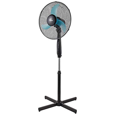 Ardes AR5AM40PR Penny 40PR - Ventilador de pie con mando a distancia, altura regulable, 3 aspas, 40 cm, 3 niveles de velocidad, color negro, pala