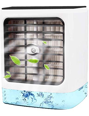 Nifogo Aire Acondicionado, Aire Refrigerador, Portatil Climatizador Evaporativo, 3-en-1 Mini Ventilador Humidificador Purificador de Aire, a Prueba de