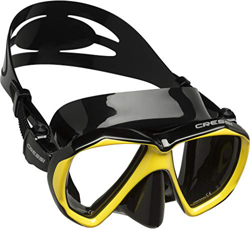 Cressi Ranger Mask Máscara de Buceo, Unisex Adulto, Negro/Amarillo, Talla única precio