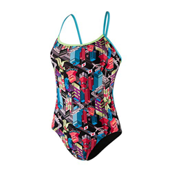 Speedo Dragonyang Crossback De Una Pieza Bañador, Mujer, Dragonyang/Black/Bright Z, 30 (ES 36) precio