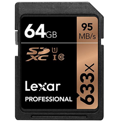 Tarjeta Lexar Professional 633x 64GB SDXC UHS-I características