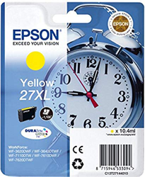 Epson 27XL DURABrite Ultra - Cartucho de tinta, paquete estándar, XL, color amarillo válido para los modelos WF-7710DWF, WF-7610DWF, WF-7620DTWF y otr en oferta