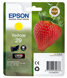 Epson Claria Home 29 - Cartucho de tinta estándar de 3,2 ml, paquete estándar, color amarillo válido para los modelos Expression Home XP-235, XP-442 y características